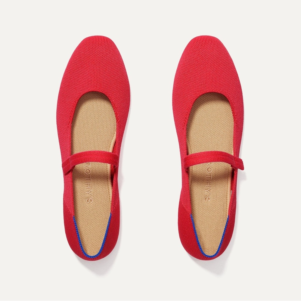 Rothy’s Square Mary Jane in Lollipop Red